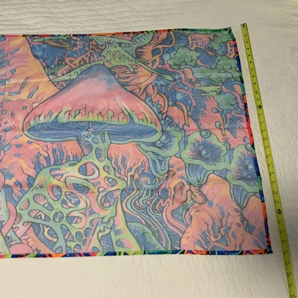 Mushroom trippy tapestry tree floral alien outer space the upside down bubbles